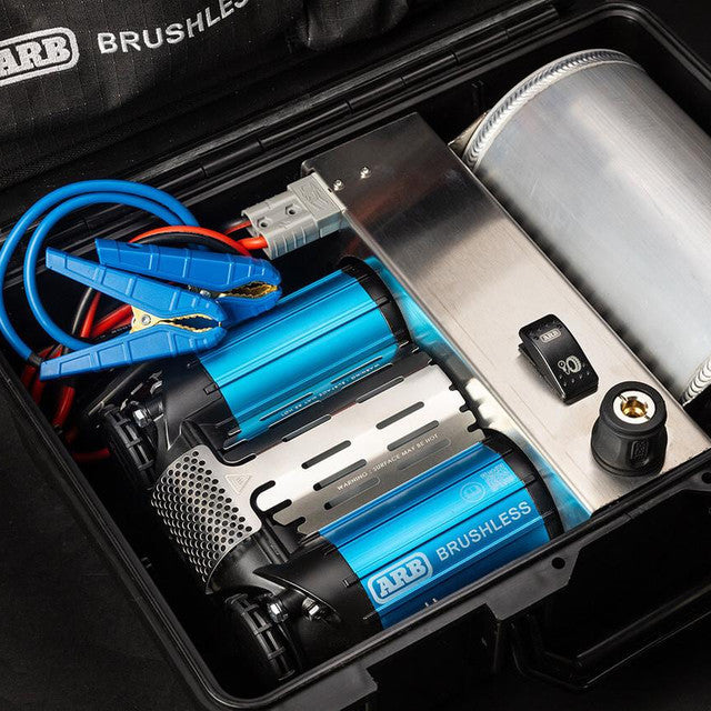 Brushless Twin Motor Portable 12V Air Compressor