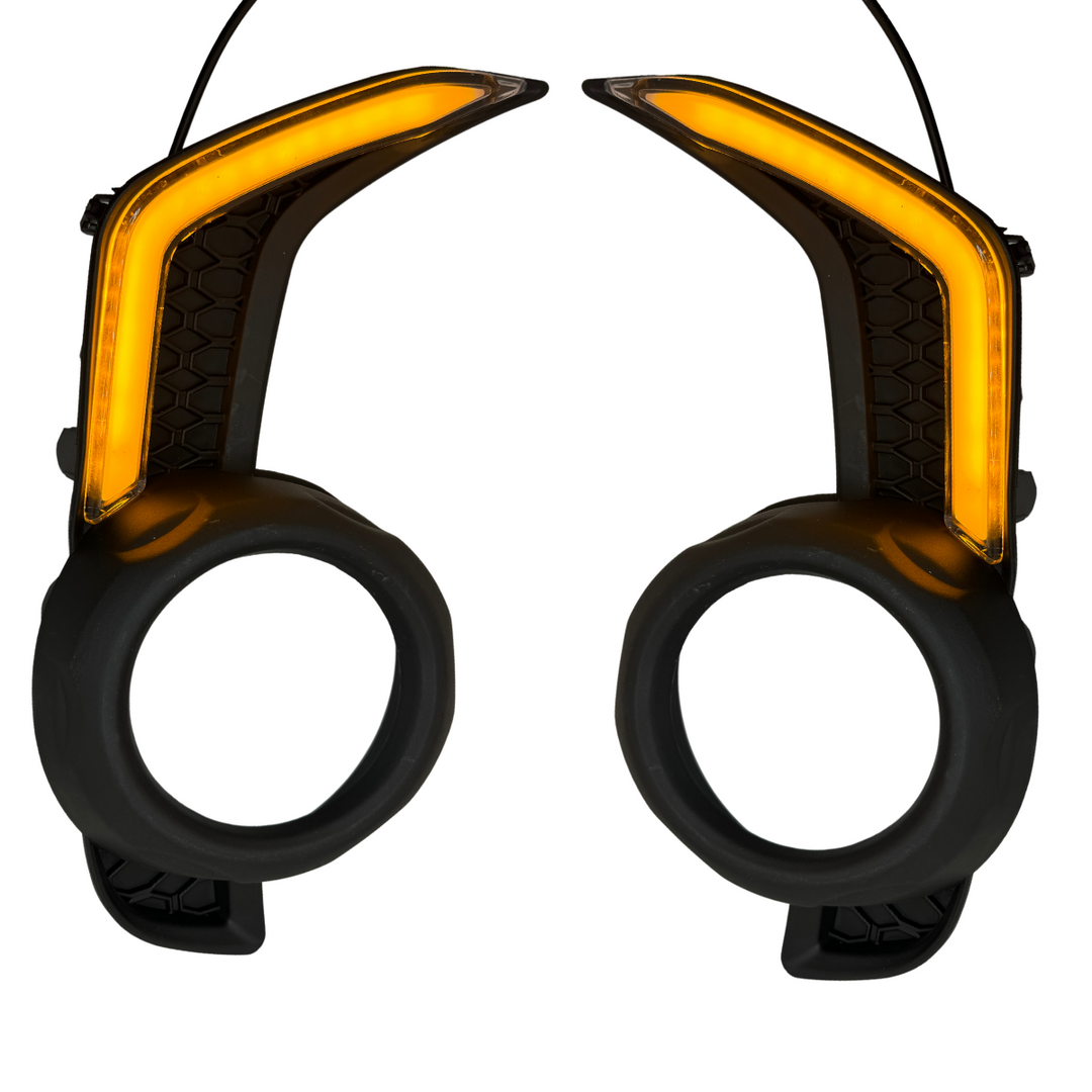 LED DRL Fog Light Fang Bezel Kit fits 2014-2024 Toyota 4Runner