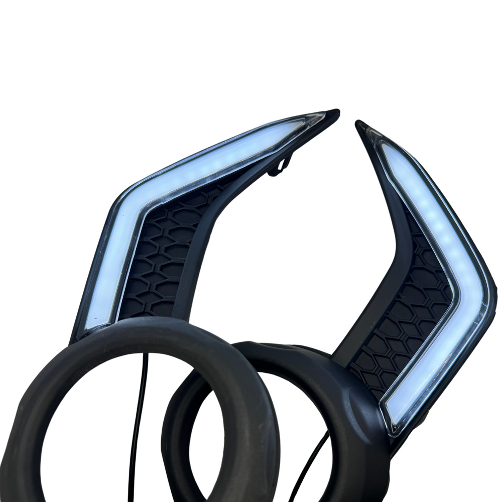 LED DRL Fog Light Fang Bezel Kit fits 2014-2024 Toyota 4Runner