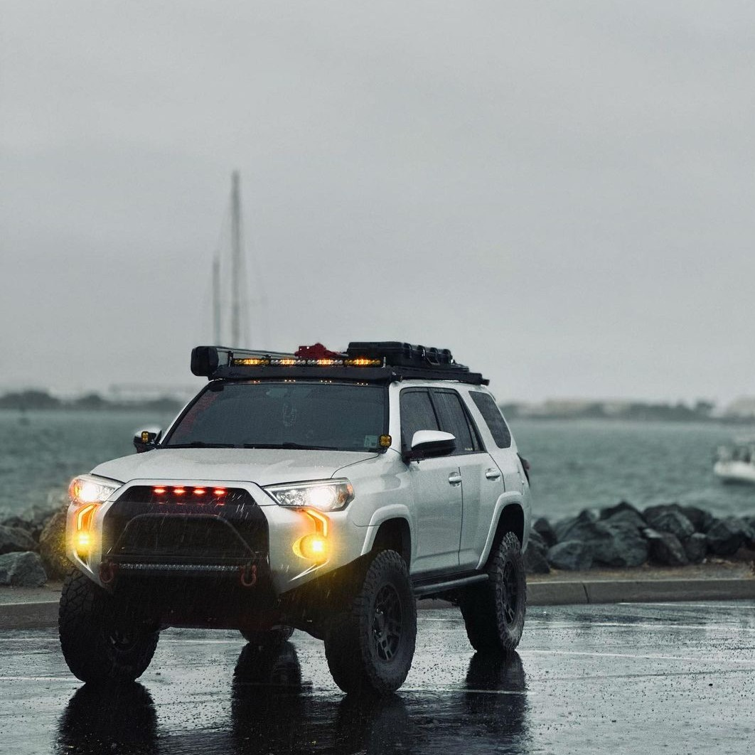 LED DRL Fog Light Fang Bezel Kit fits 2014-2024 Toyota 4Runner