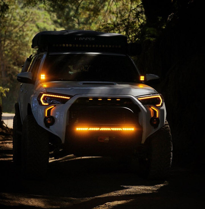 LED DRL Fog Light Fang Bezel Kit fits 2014-2024 Toyota 4Runner