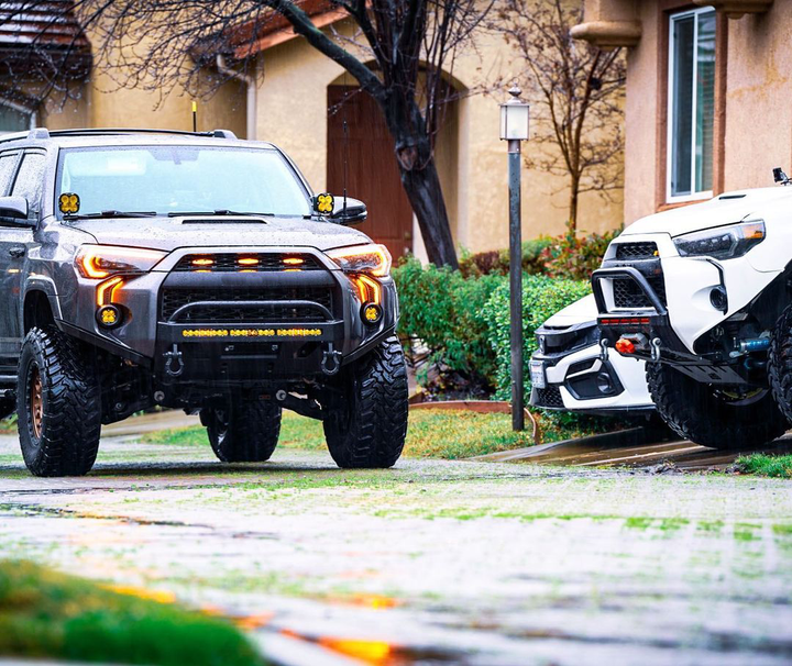 LED DRL Fog Light Fang Bezel Kit fits 2014-2024 Toyota 4Runner