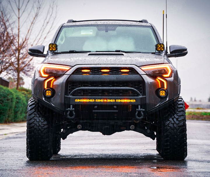 LED DRL Fog Light Fang Bezel Kit fits 2014-2024 Toyota 4Runner