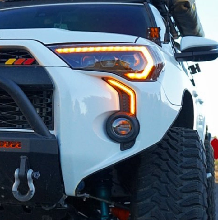 LED DRL Fog Light Fang Bezel Kit fits 2014-2024 Toyota 4Runner