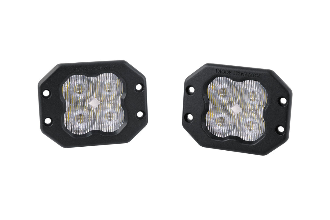 SS3 SAE/DOT White Pro Flush Mount LED Pods