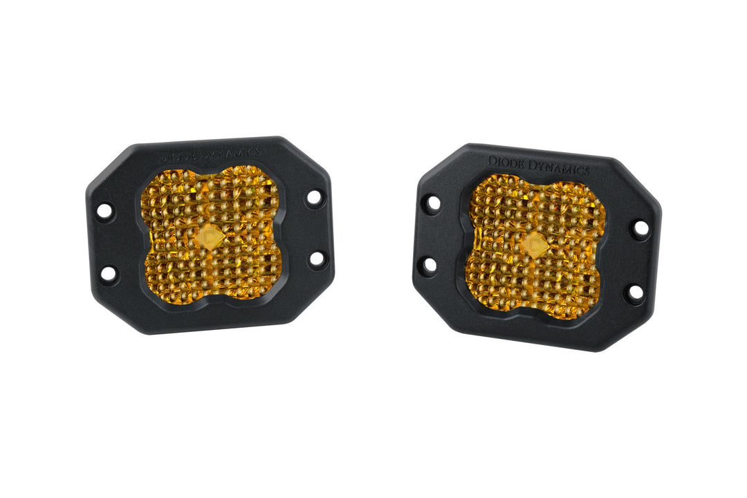 SS3 SAE Yellow Pro Flush Mount LED Pods
