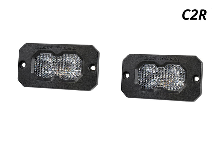 C2R White Flood Flush Mount LED Pods