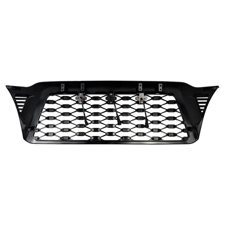 Front Mesh Grille W/ Amber Lights - Matte Black - for 2005-2011 Toyota Tacoma