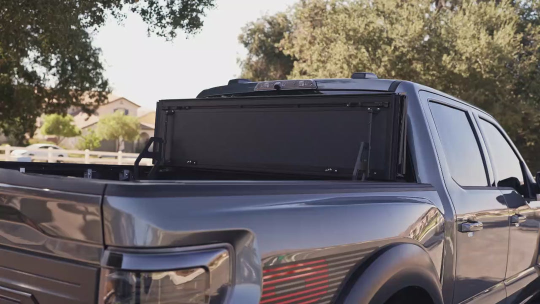QuadAxis Pro Series Quad-Fold Flip Up Tonneau Cover for 2022+ Toyota Tundra - 5'7" Bed