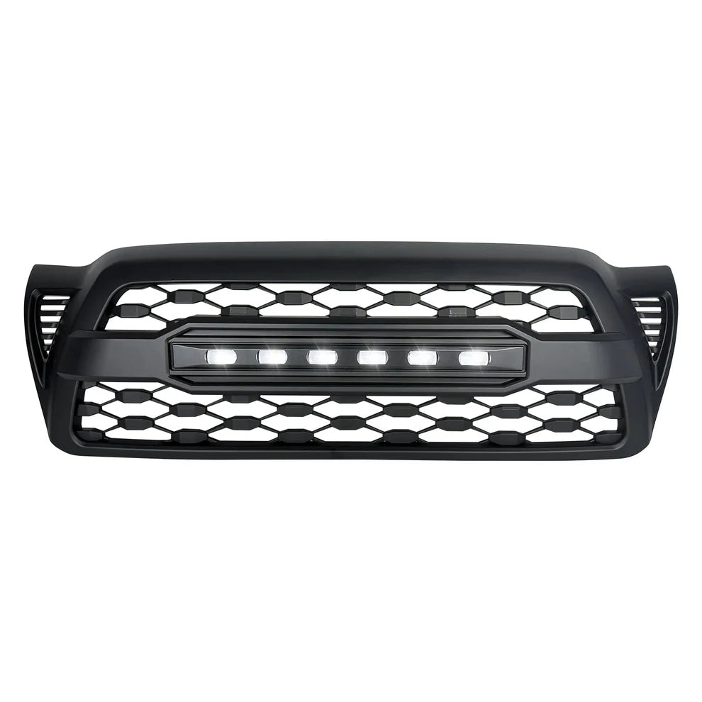 TRD PRO Style Grille W/ LED Off-Road Lights - Matte Black for 2005-2011 Toyota Tacoma