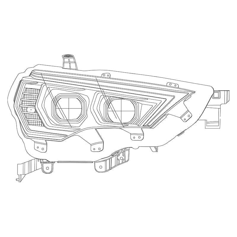 2014-2022 Toyota 4Runner MK2 LUXX-Series LED Projector Headlights