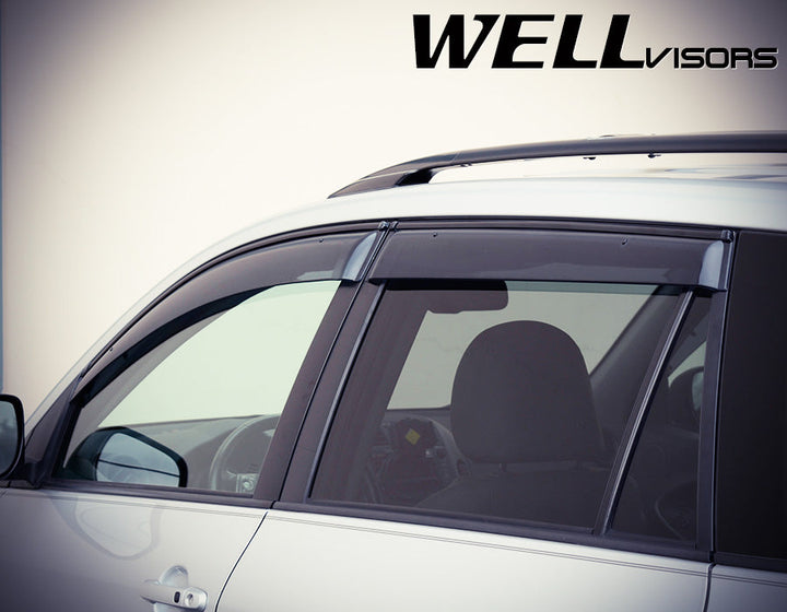 2006-2012 Toyota RAV4 Taped-on Window Deflectors | Black Trim
