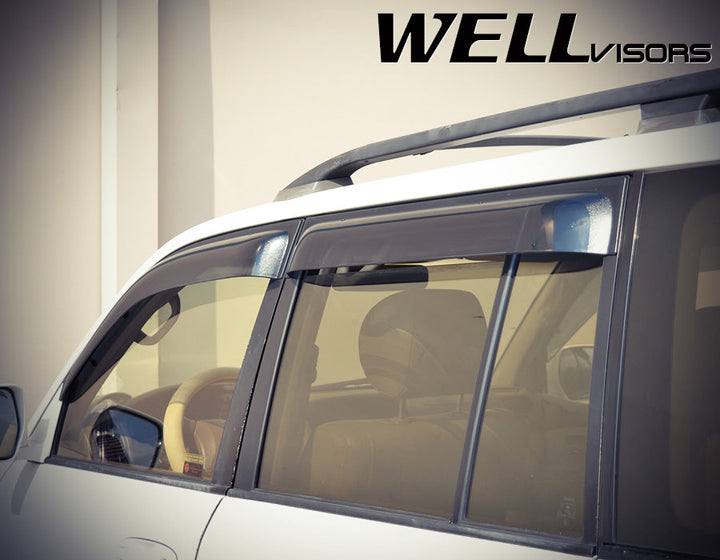 1998-2007 Toyota Land Cruiser Taped-on Window Deflectors | Premium Series