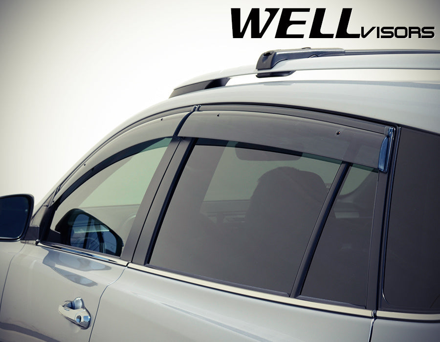 2013-2018 Toyota RAV4 Taped-on Window Deflectors | Black Trim