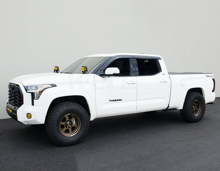 2022-2023 Toyota Tundra Crew Max Taped-on Window Deflectors | Premium Series