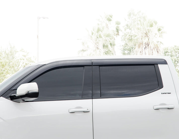 2022-2023 Toyota Tundra Crew Max Taped-on Window Deflectors | Premium Series