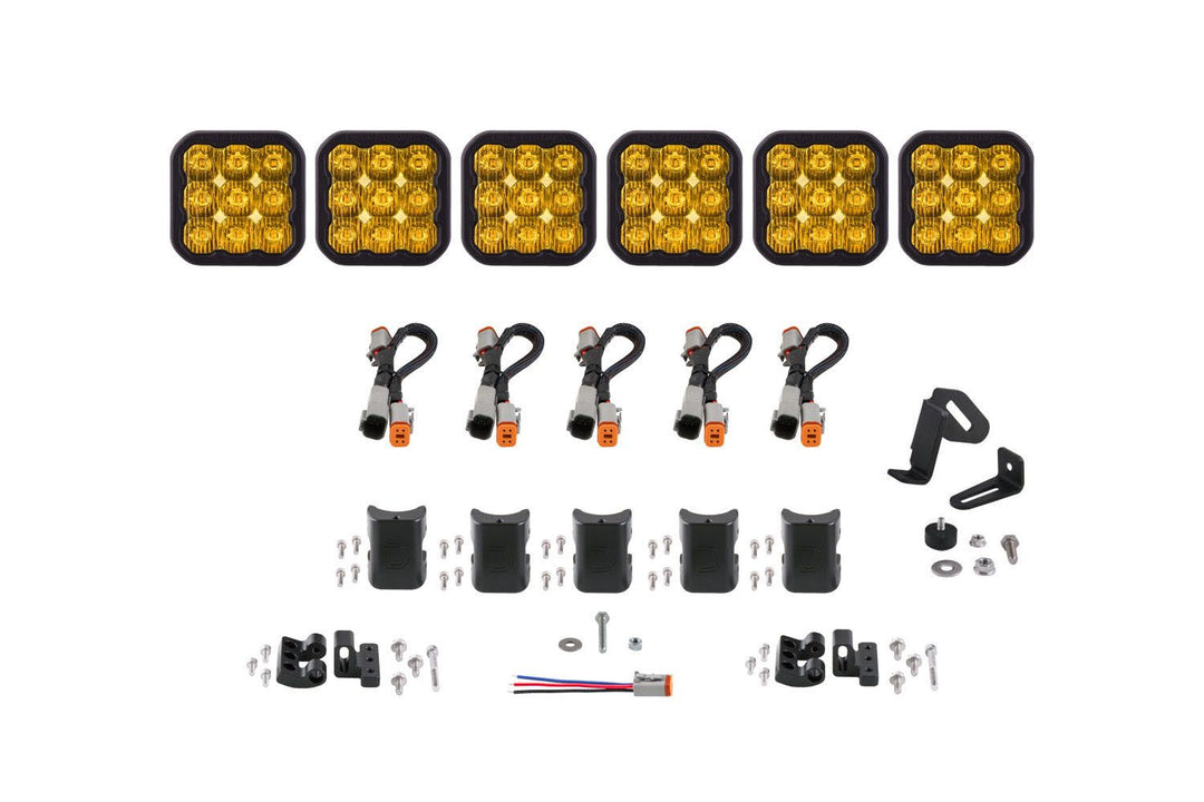Diode Dynamics SS5 CrossLink 6-Pod LED Lightbar ( one )-Outdoor Recreation-Diode Dynamics-Yellow Driving-upTOP Overland