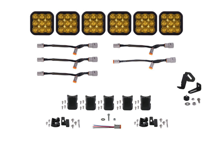 Diode Dynamics SS5 CrossLink 6-Pod LED Lightbar ( one )-Outdoor Recreation-Diode Dynamics-Yellow Driving-upTOP Overland