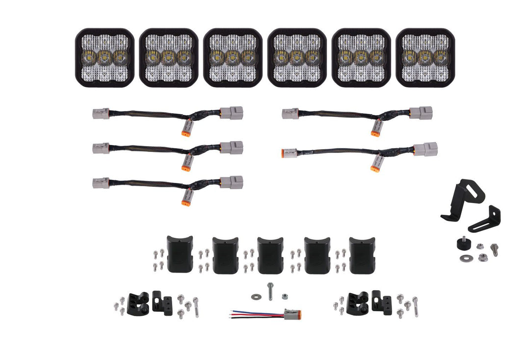 Diode Dynamics SS5 CrossLink 6-Pod LED Lightbar ( one )-Outdoor Recreation-Diode Dynamics-White Combo-upTOP Overland