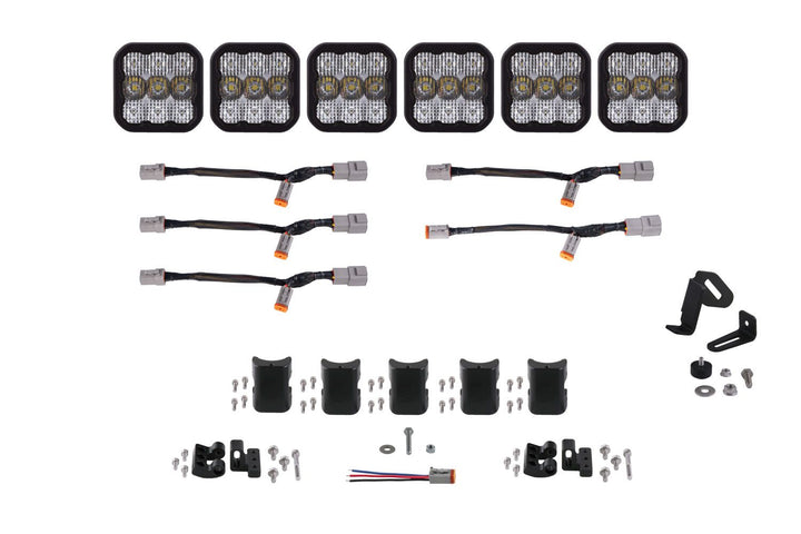 Diode Dynamics SS5 CrossLink 6-Pod LED Lightbar ( one )-Outdoor Recreation-Diode Dynamics-White Combo-upTOP Overland