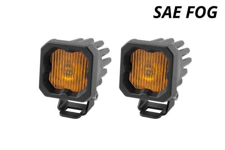 Diode Dynamics Stage Series C1 Yellow SAE Fog Standard LED Pod (pair)-Outdoor Recreation-Diode Dynamics-SAE Fog-upTOP Overland