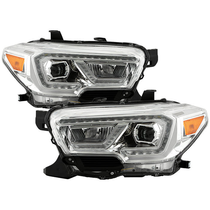 Full LED DRL Projector Headlights Fits Toyota Tacoma 2016-2023