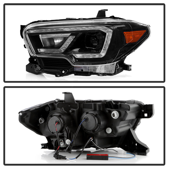 Full LED DRL Projector Headlights Fits Toyota Tacoma 2016-2023