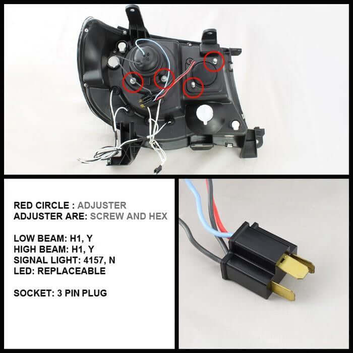 Projector Headlights Fits 2005-2011 Toyota Tacoma