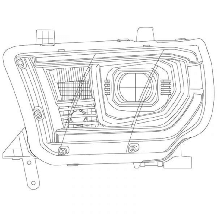 2007-2013 Toyota Tundra MK2 LUXX-Series LED Projector Headlights