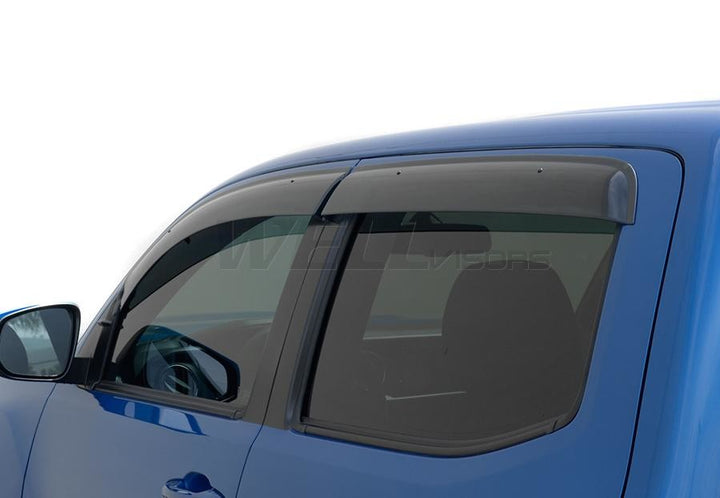 2016-2023 Toyota Tacoma Double Cab Taped-on Window Deflectors | Premium Series
