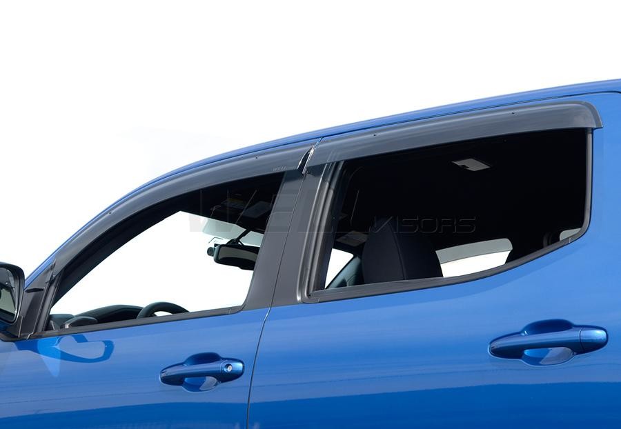 2016-2023 Toyota Tacoma Double Cab Taped-on Window Deflectors | Premium Series